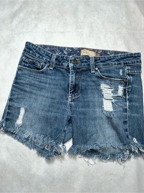 Paige cut off distressed denim shorts size 29